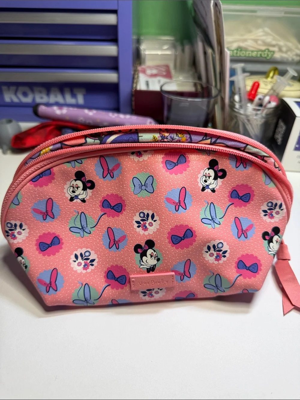 Vera Bradley Disney Minnie Mouse Pink Travel Cosmetic Bag